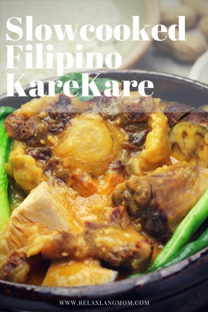 Slow cooked Kare Kare Recipe Mama Sita (Oxtail Peanut Stew) 1 Slow cooked Kare Kare Recipe Mama Sita - Relax lang Mom Filipino Food Blog and Recipe