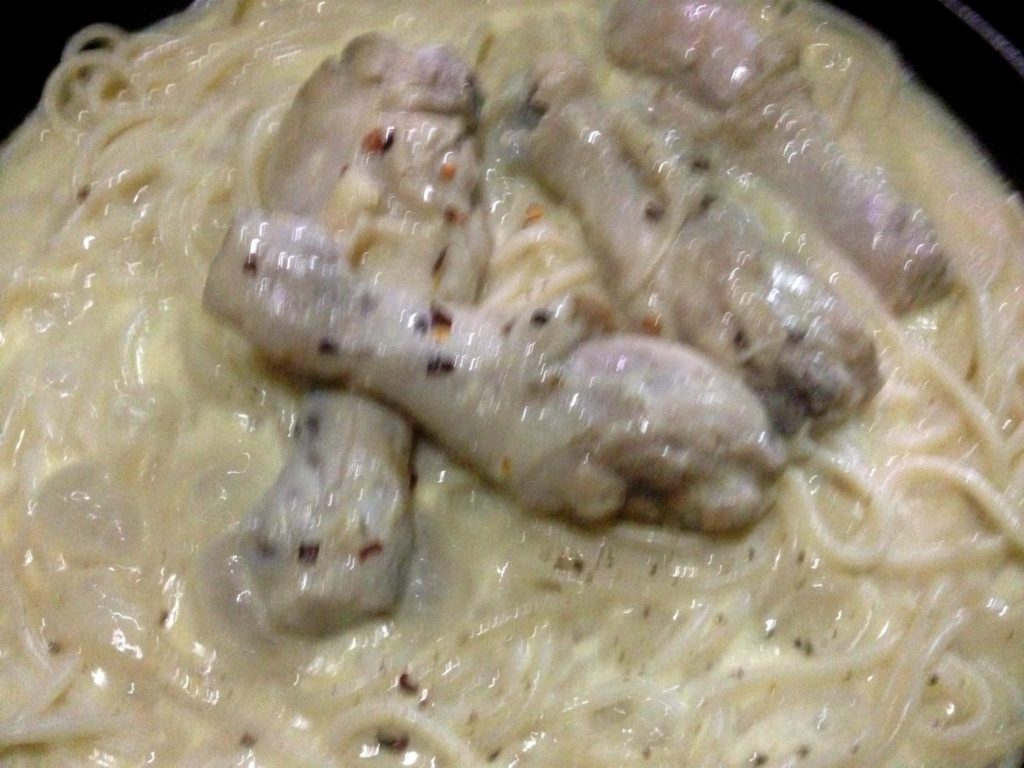 One Pot Creamy Chicken Spaghetti 3