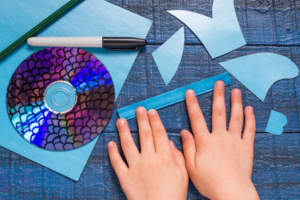 Homeschool Art Project: CD Fish Art 5