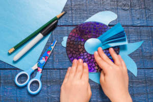 Homeschool Art Project: CD Fish Art 9