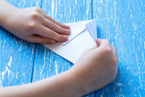 Homeschool Art Project: How to make a paper boat 2