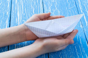 Homeschool Art Project: How to make a paper boat 4