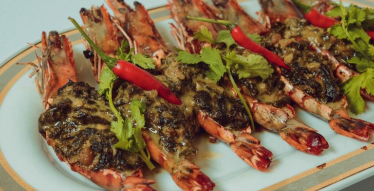 Tiger Prawns with Laing