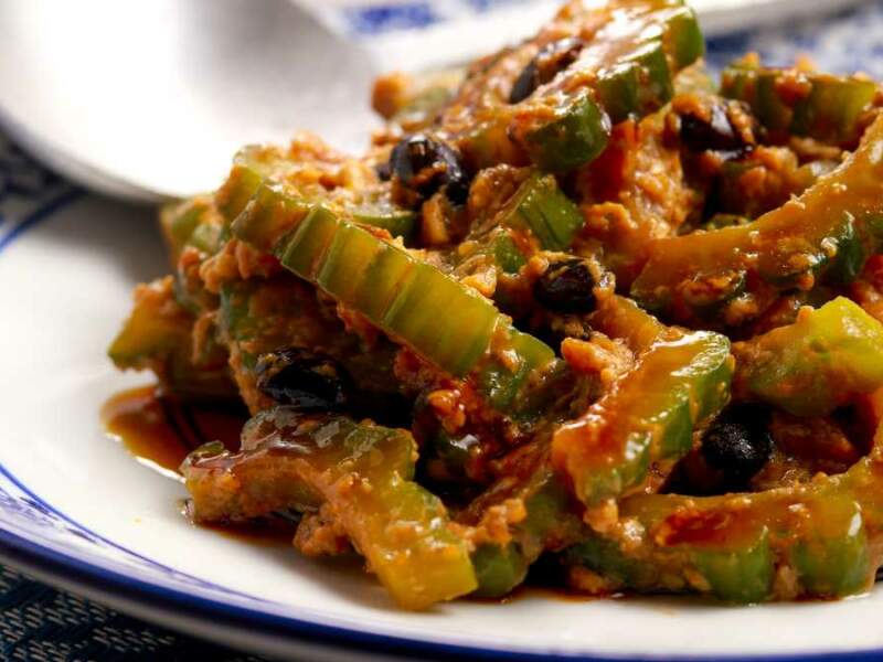 A Tropical Veggie Stir Fry: Ampalaya with Black Beans (Tausi) 3 Ampalaya with Black Beans and Alamang