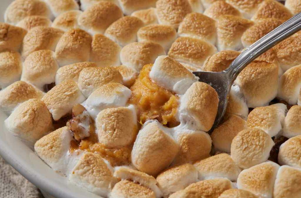 Camote Sweet Potato Casserole with Marshmallows 1 Camote Sweet Potato Casserole with Marshmallows 1