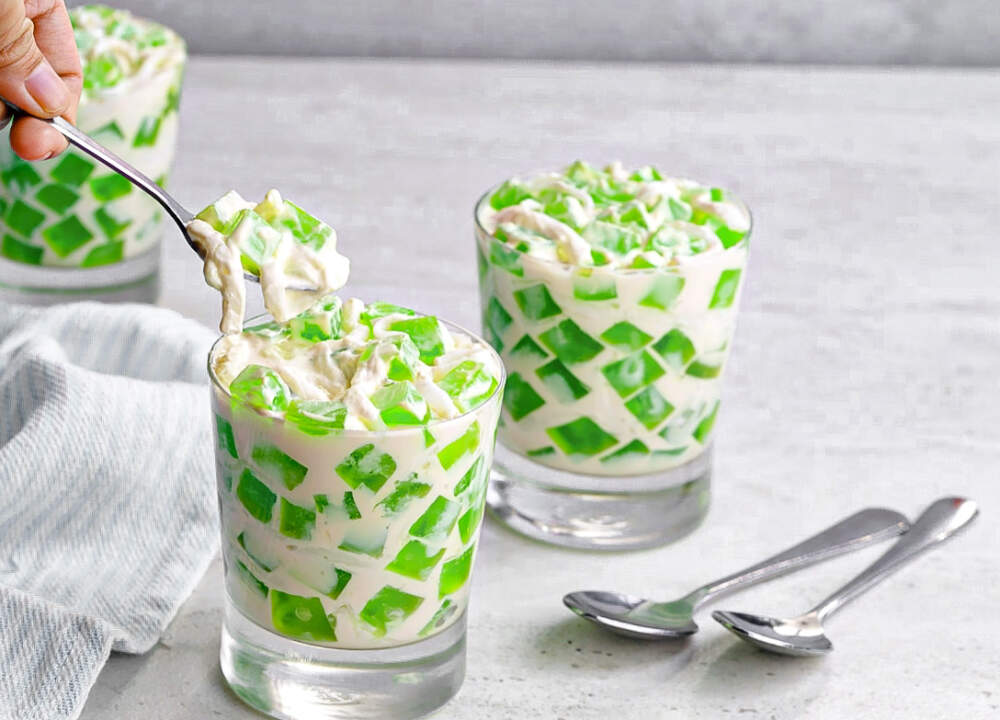 Easy Buko Pandan Jelly Dessert Recipe for Hot Summer Days 4 Buko Pandan Jelly