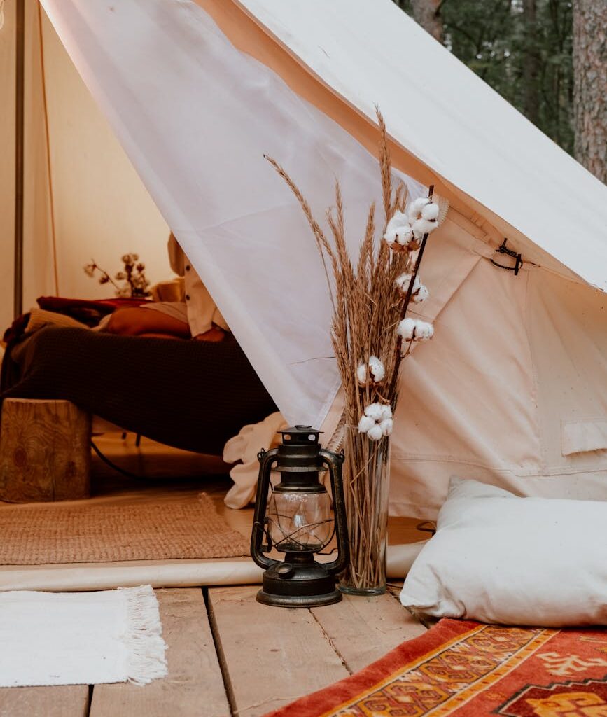 Beat the Heat: 20 Refreshing Ideas to Stay Cool This Summer 5 black lantern beside white tent