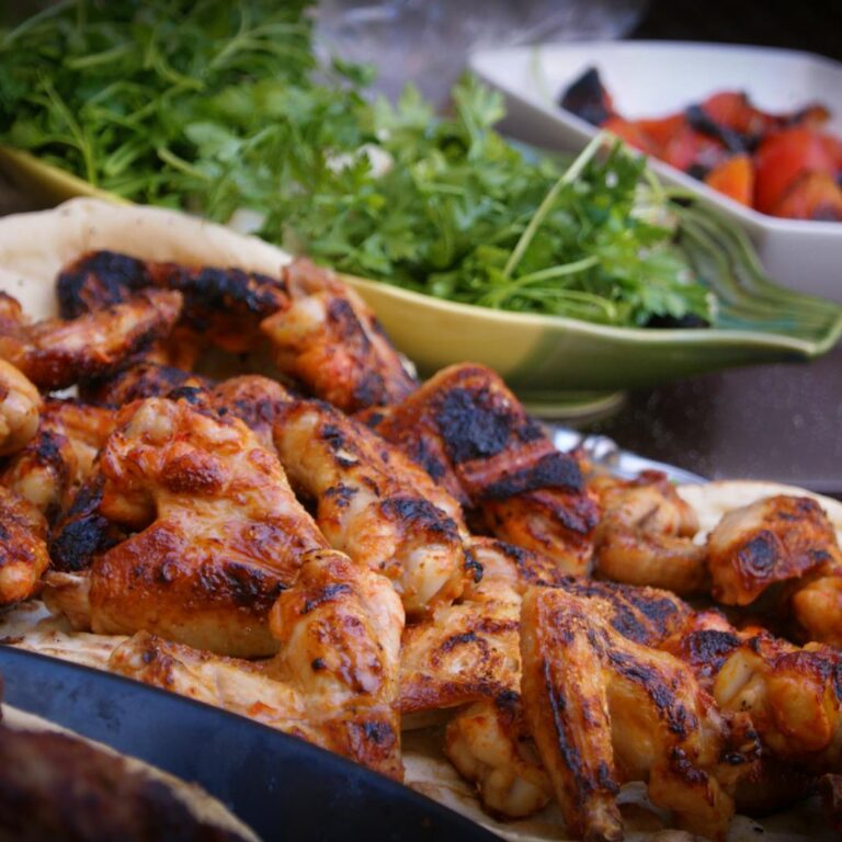 close up photo of grilled chicken