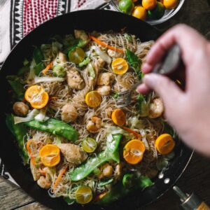 Relax Lang Mom -From the Filipino Kitchen: Stories & Recipes to Savor Slowly 14 Traditional Filipino dish, pancit.