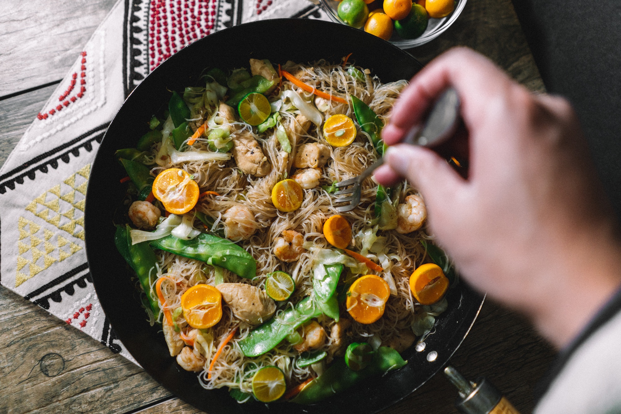 Traditional Filipino dish, pancit.