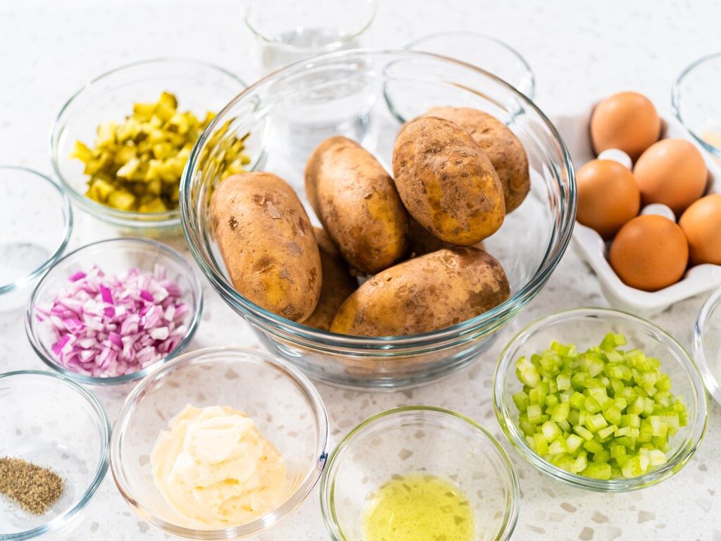 Instant Pot Potato Salad (with Eggs Cooked in the Same Pot!) 1 Instant Pot Potato Salad (with Eggs Cooked in the Same Pot!) 1